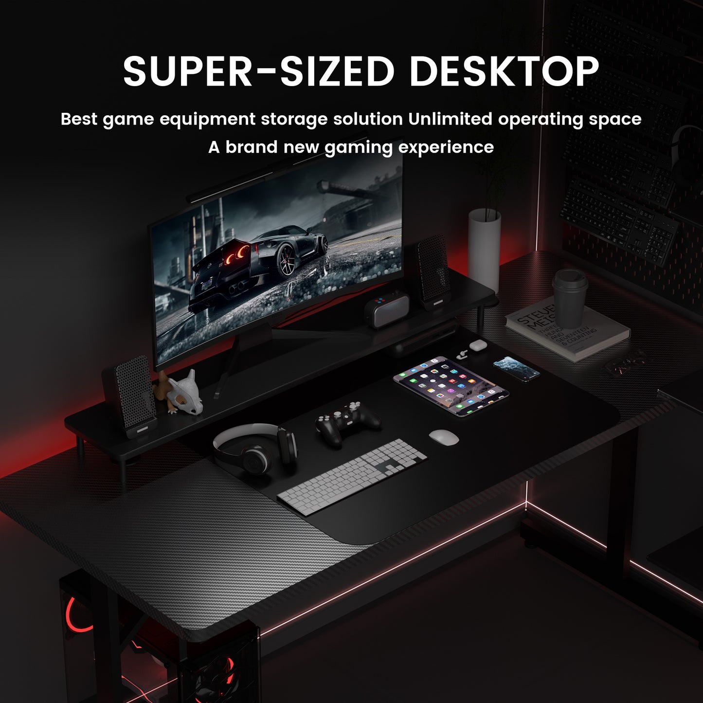 GTRACING T-Shaped Gaming Desk WMT TB200