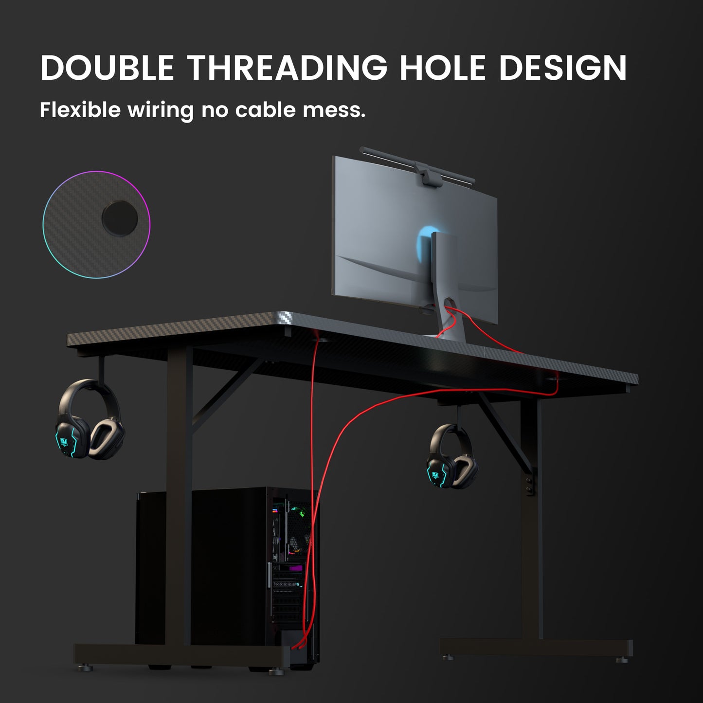 GTRACING T-Shaped Gaming Desk WMT TB200